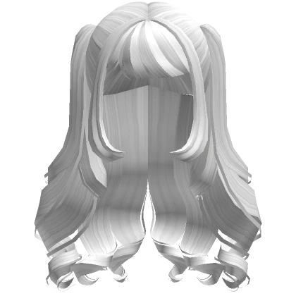 Siren Half Up Curly Hair ( White )