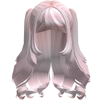 Siren Half Up Curly Hair ( Light Pink )