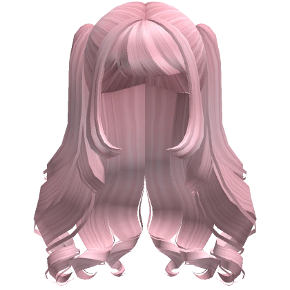 Siren Half Up Curly Hair  ( Pink )