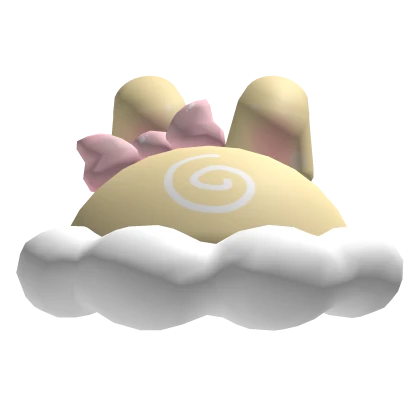 ୨ৎ cute kawaii pastel yellow fluffy bunny hat