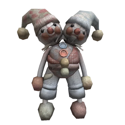 Cute and Creepy Pastel Clown Plushie ( Back )