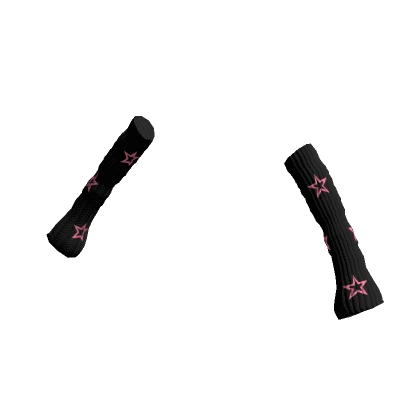 🍀Pink Star Black Arm Warmers