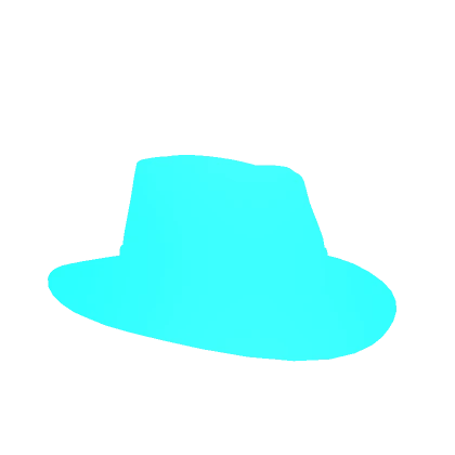 Full Cyan Neon Fedora