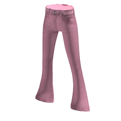 Flared Jeans - Pink