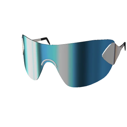 2000s Shield Shades | Electric Blue