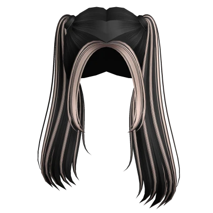 Two-Tone Long Pigtails (Black & Blonde)