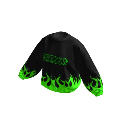 DRESSX Oversized Grunge Flames Knitted Sweater