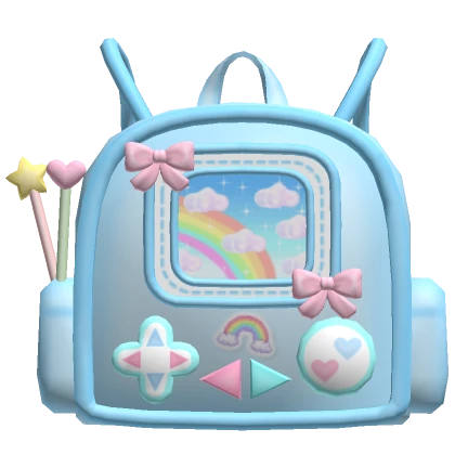 ♡ kawaii blue gamer backpack 3.0