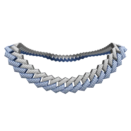 [1.0] BLUE AND WHITE CUBAN LINK CHAIN