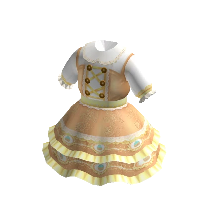 Cute Patterned Dress - Yellow Cupcake