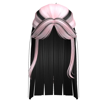 Two-Tone Cozy Autumnal Half Up Hair (Black & Pink)