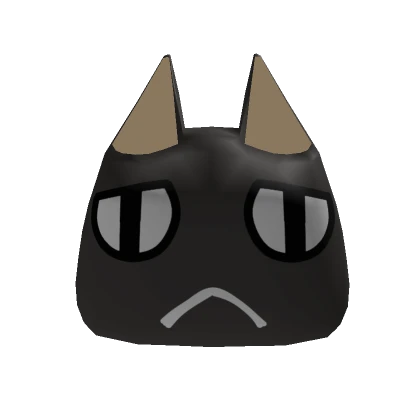 Black Sad Chibi Cat