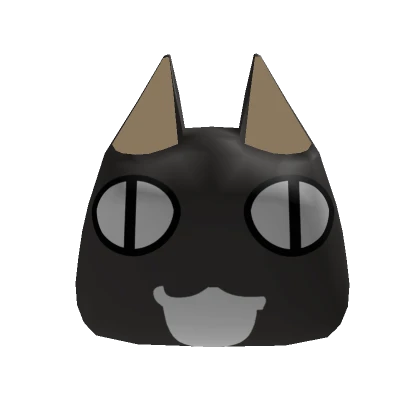 Black Happy Chibi Cat