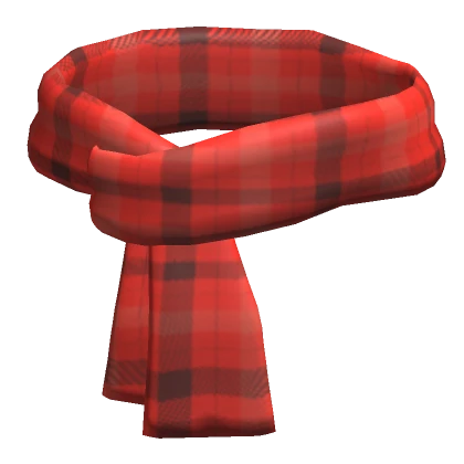 red cozy scarf