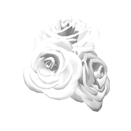 Rose Hair Accessory Left in White