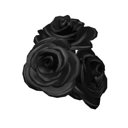 Rose Hair Accessory Left in Black