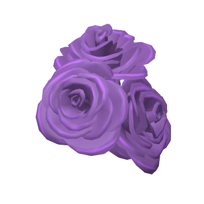 Rose Hair Accessory Left in Purple