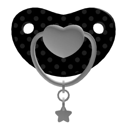 Black and White Heart Pacifier