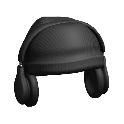 Y2K Simple Beanie Headphones Black