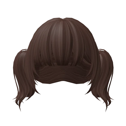 ♡ cute brown wavy pigtails 