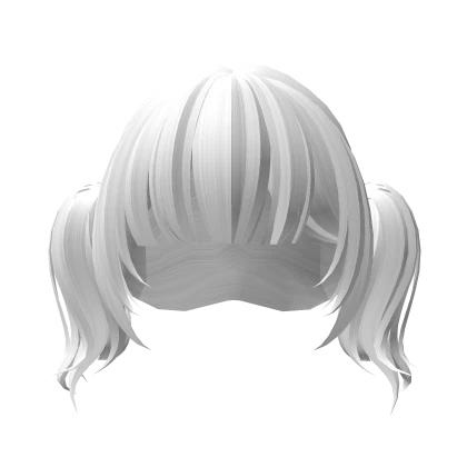 ♡ cute white wavy pigtails 