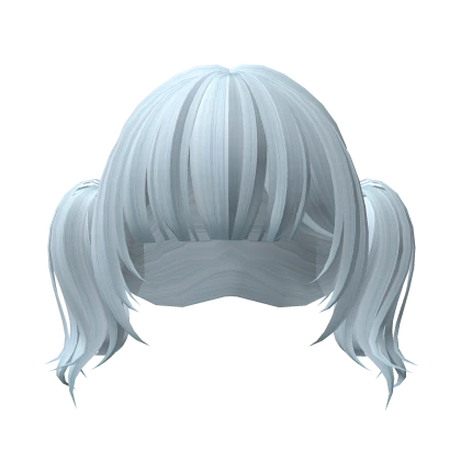 ♡ cute blue wavy pigtails 