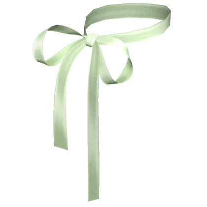 Dainty Coquette Ribbon Bow Necklace Mint Green