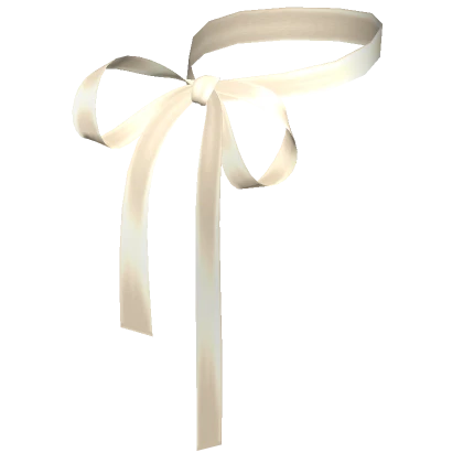 Dainty Coquette Ribbon Bow Necklace Beige Cream