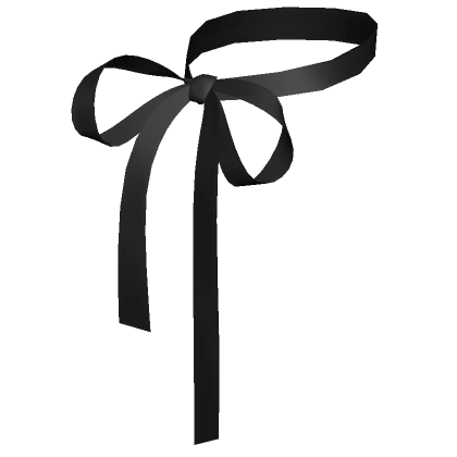 Dainty Coquette Ribbon Bow Necklace Black