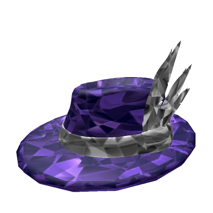 Amethyst Sparkling Feathered Fedora