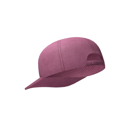 Pink Corduroy Snapback [Backwards]