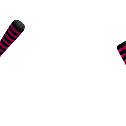 Emo Hot Pink Striped Arm Warmers