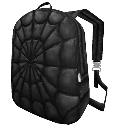 Vamp Archive Y2k Black Spider Web Puffer Backpack