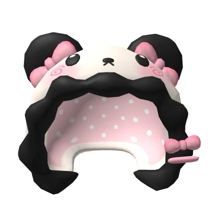 kawaii blushing panda w clips ୨୧