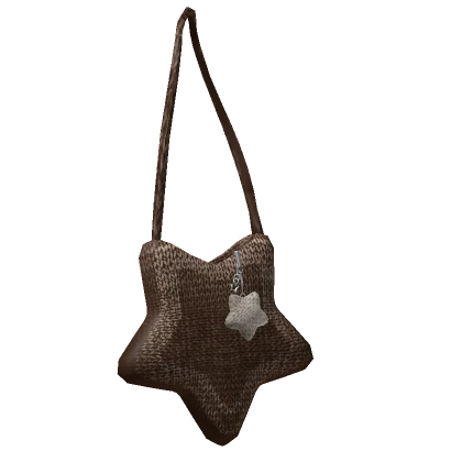 Knitted Star Tote Bag (Brown & Beige) (3.0)