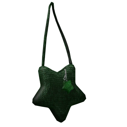 Knitted Star Tote Bag (Green) (3.0)
