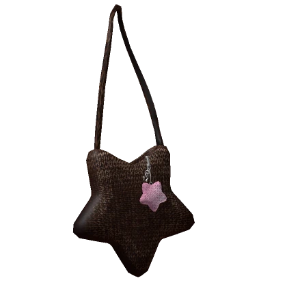 Knitted Star Tote Bag (Brown & Pink) (3.0)