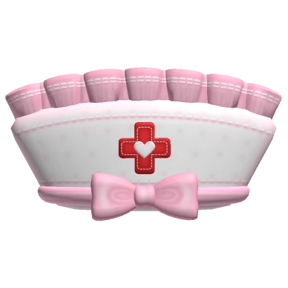 ♡ kawaii pink hospital ruffle nurse hat halloween