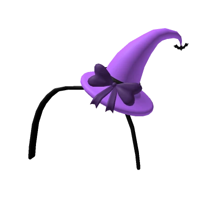 Preppy Halloween witch hat in purple 