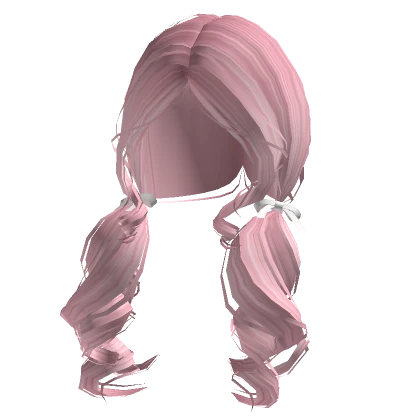 Cottage Core Pigtails w Ribbons ( Pink)