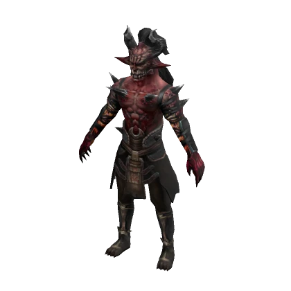 Full Body Red Orc Demon Suit Dark Magic 