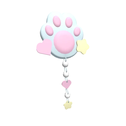 ɞ | kawaii blue paw clip (right)