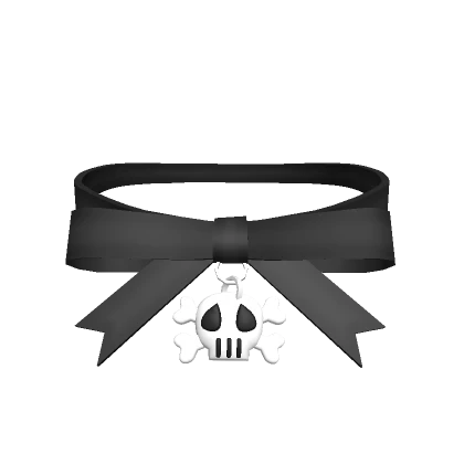 kawaii emo skull choker black 3.0