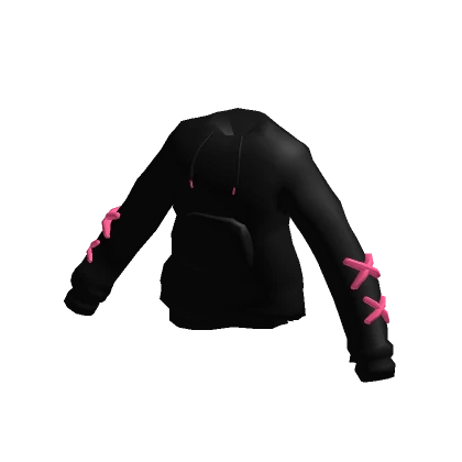 🍀Oversized Black Pink SweatShirt with Bow