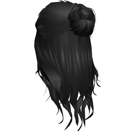 Elegant Half Up Bun in Black