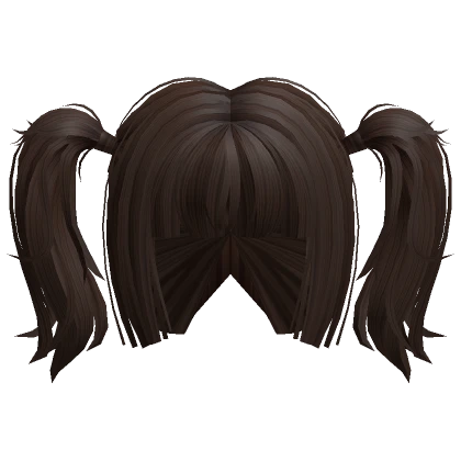 Hime Cut Pigtails - Brown
