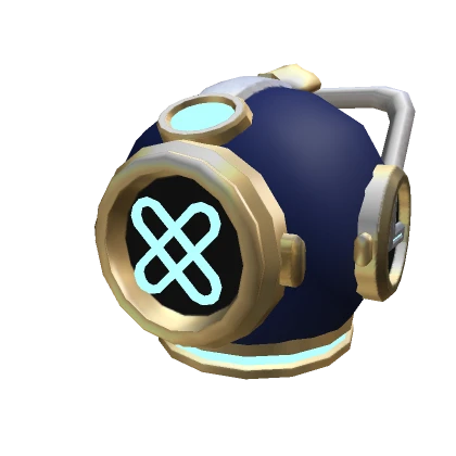 Cyber Blue Glowing Scuba Helmet