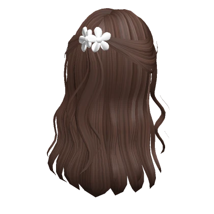 Preppy Flower Clip Half Up (Brown)