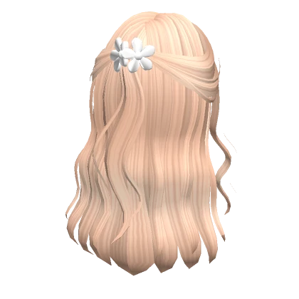 Preppy Flower Clip Half Up (Blonde)