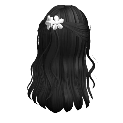 Preppy Flower Clip Half Up (Black)